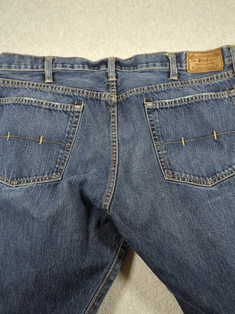 Polo Ralph Lauren Jeans Men's 38x34 (Fit 38x33) Blue Denim Authentic Dungarees
